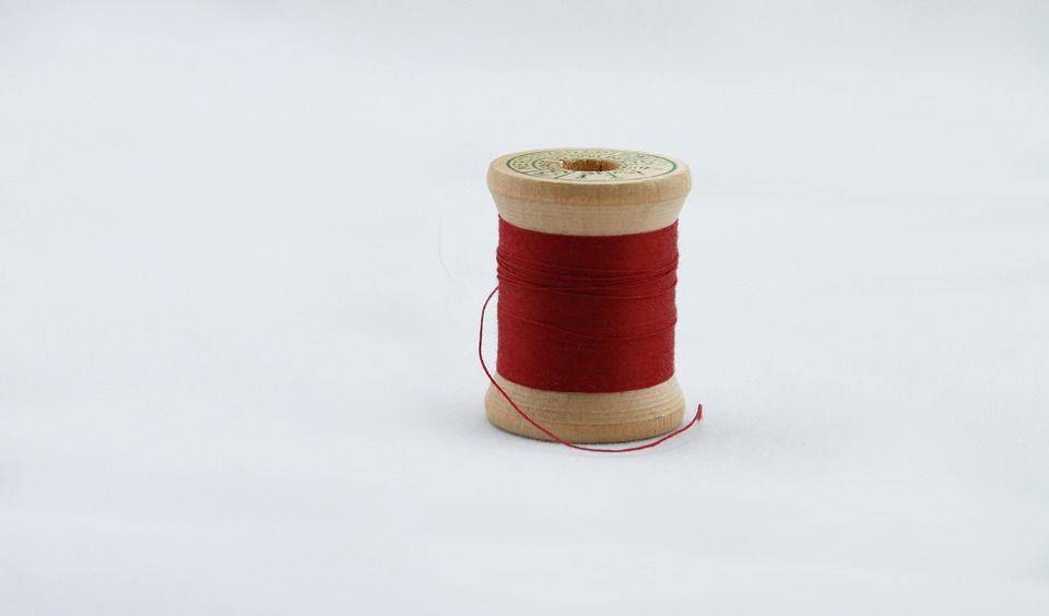 Fil Rouge, Red, Thread, Coudre, À Coudre